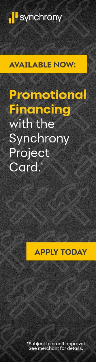 Flexible financing available through Synchrony